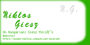 miklos giesz business card